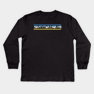 SYNTHWAVE (CHROME) Kids Long Sleeve T-Shirt